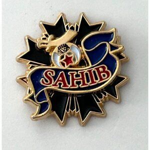 Shriners Sahib Lapel Pin on Pin 2003 Starburst Freemason Sword